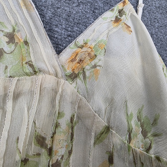 For Love and Liberty by Johnny Was M Y2K Babydoll Tank 100% Silk Butter Yellow - Picture 5 of 14